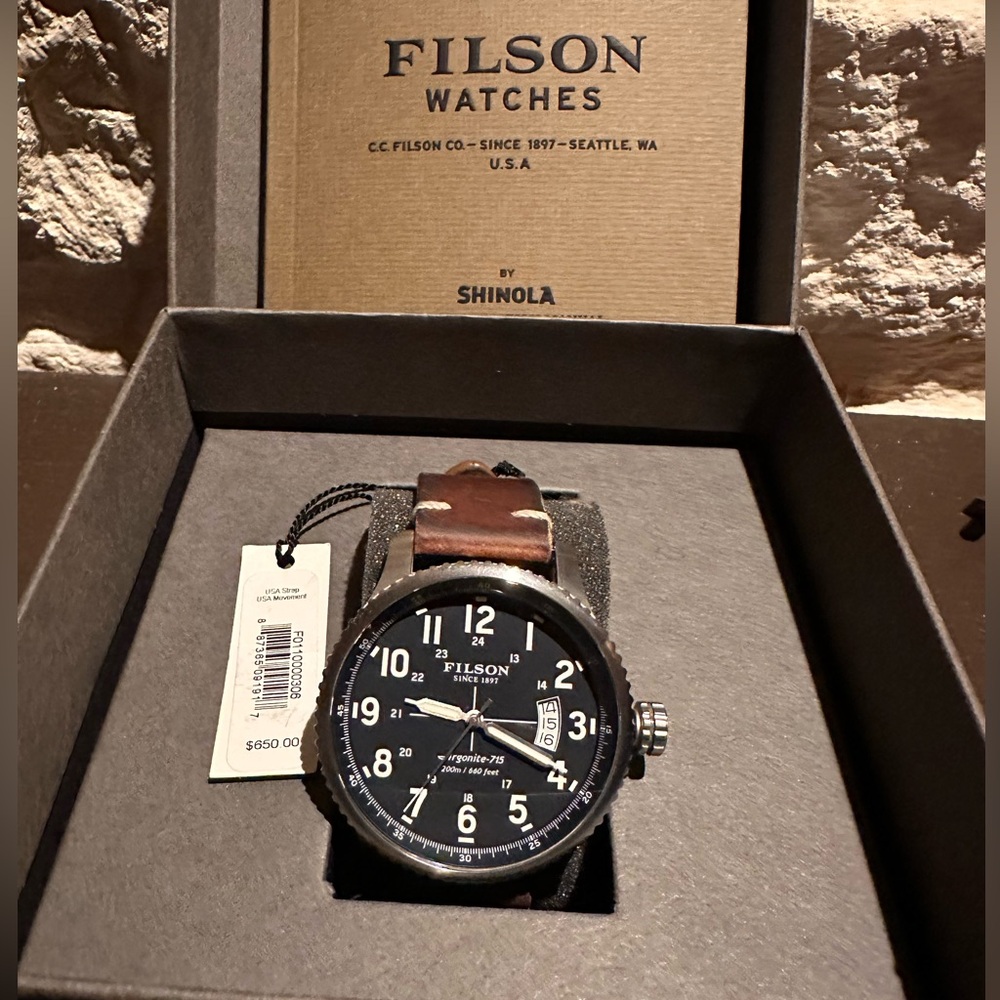 Used/Excellent Condition Filson/Shinola Argonite 715 - Lifetime Warranty (Rare)
